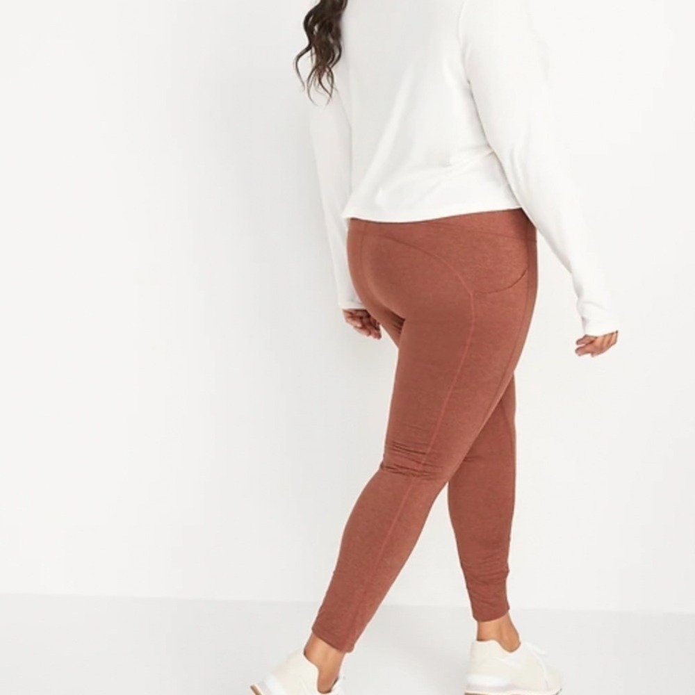 Old Navy Active CozeCore High Rise Leggings XXL Tall Rust Orange Heathered